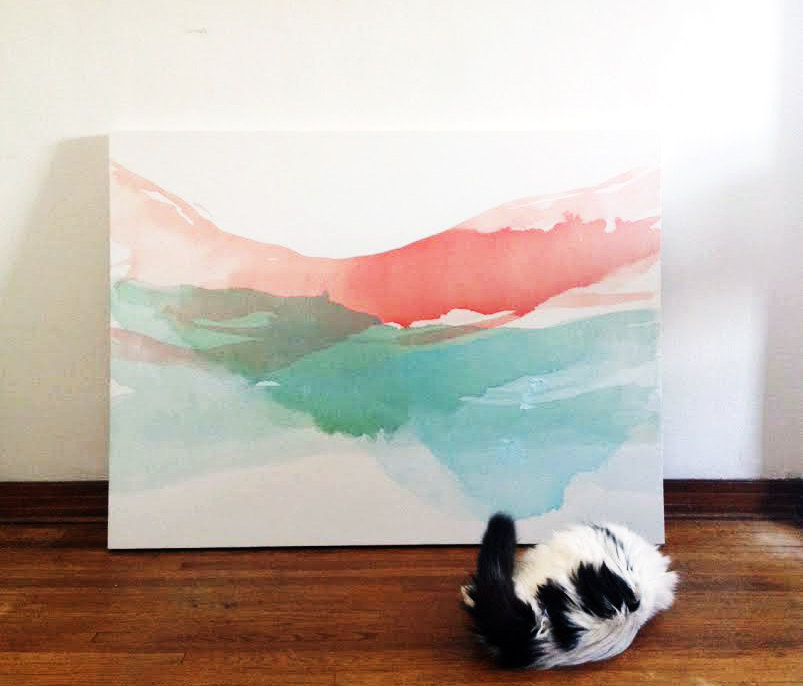 painting and studio cat