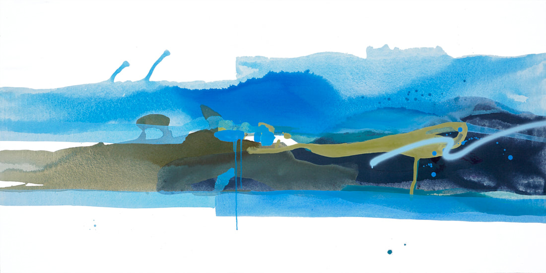 Wild Pony Bay Chincoteague Island Abstract Waterscape Lauren Adams Art